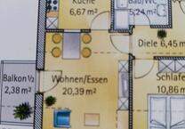 2-Zimmer-Wohnung mit Südbalkon und Stellplatz zu vermieten