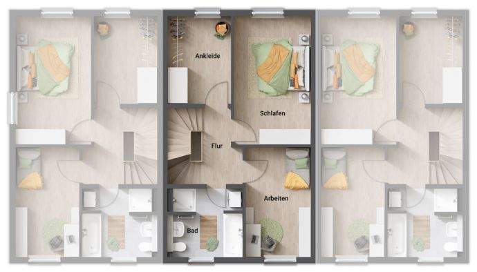Reihenmittelhaus Güstrow Primerburg - 5 Zimmer, 141 m&sup2;, 314.200&euro; | Angebot:26401308