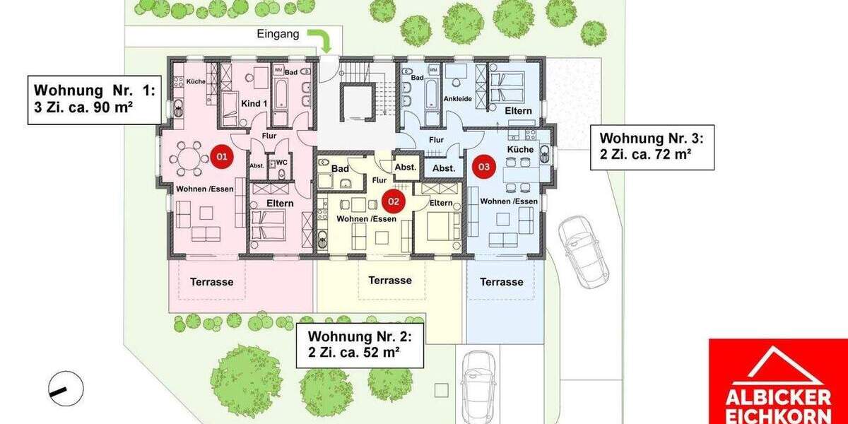 Etagenwohnung Lauchringen Unterlauchringen - 3 Zimmer, 90 m&sup2;, 426.000&euro; | Angebot:25744831