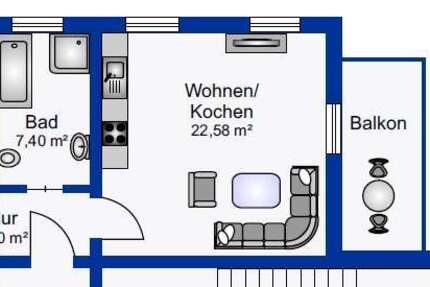 Wohnung Limbach-Oberfrohna Oberfrohna - 2 Zimmer, 49 m&sup2;, 72.000&euro; | Angebot:26067263