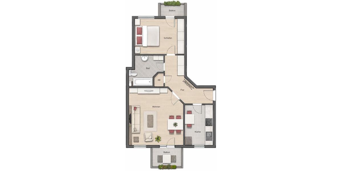 Etagenwohnung Fußgönheim - 2 Zimmer, 78 m&sup2;, 259.000&euro; | Angebot:26758773