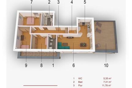 **Attraktive 4-Zimmer Penthouse Wohnung mit großzügigem Balkon in ruhiger Wohnlage**
