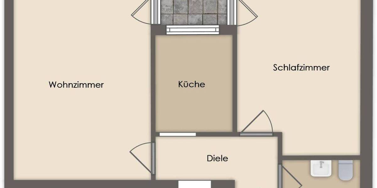 Etagenwohnung Waldbröl - 2 Zimmer, 50 m&sup2;, 78.000&euro; | Angebot:25742822