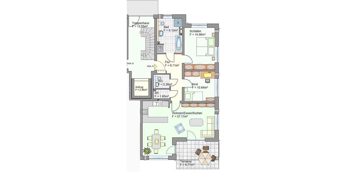 Etagenwohnung Rödental Oeslau - 3 Zimmer, 385.100&euro; | Angebot:25744924