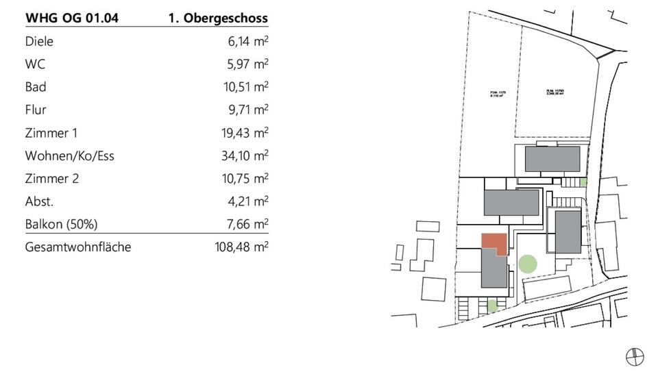 Etagenwohnung Bad Birnbach Asenham - 3.5 Zimmer, 108 m&sup2;, 1.135&euro; | Angebot:24845584