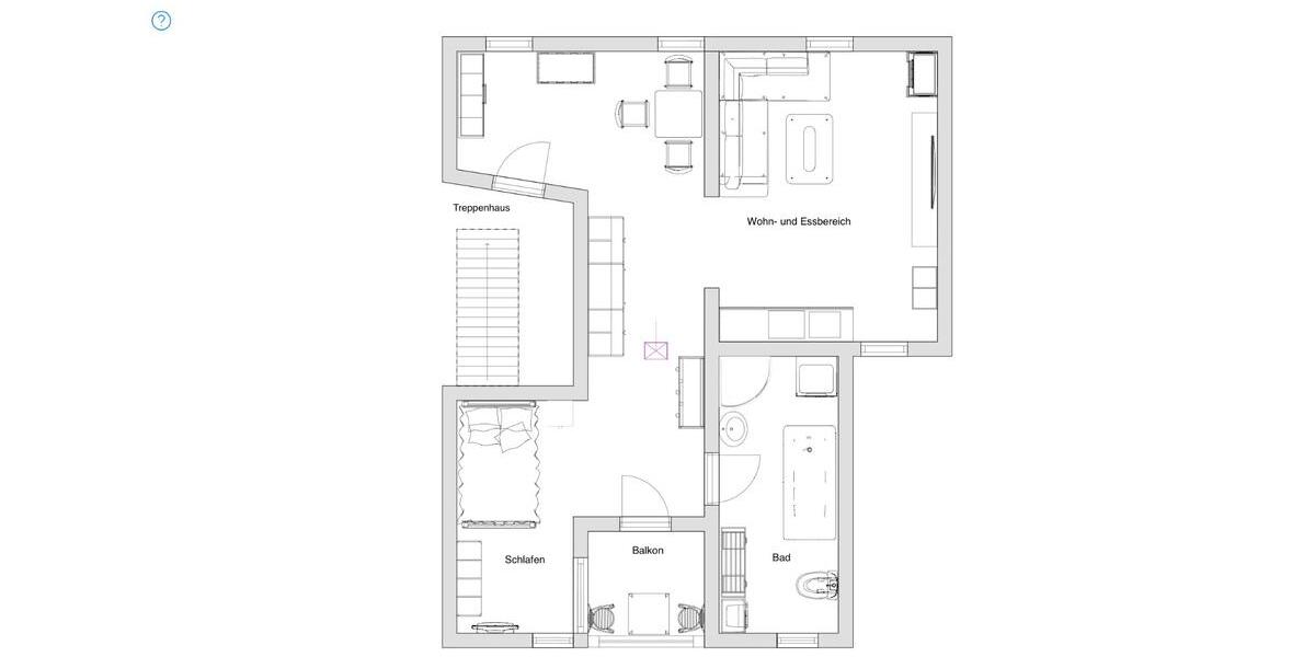Dachgeschoßwohnung Bad Langensalza - 2 Zimmer, 50 m&sup2;, 350&euro; | Angebot:25366938