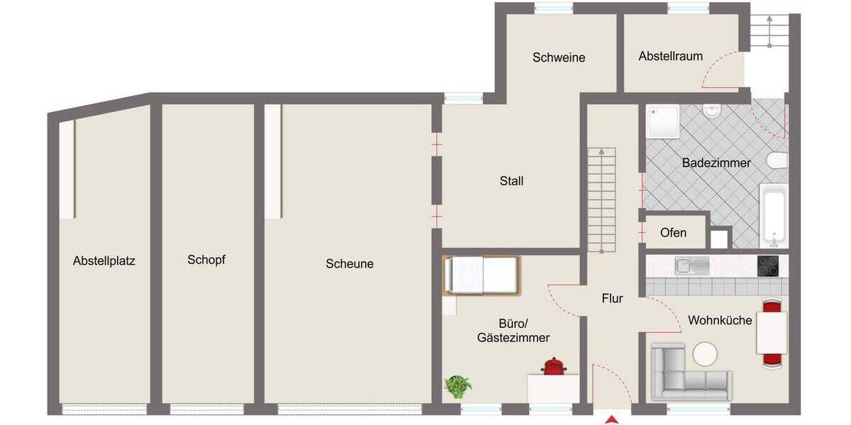 Einfamilienhaus Haigerloch Bittelbronn - 5 Zimmer, 127 m&sup2;, 185.000&euro; | Angebot:26017247