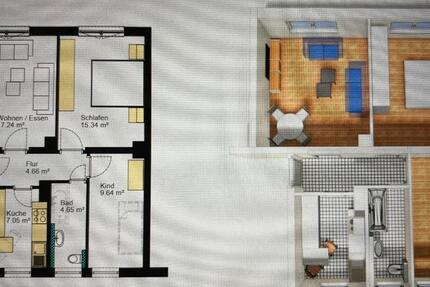 Wohnung Döbeln - 3 Zimmer, 58 m&sup2;, 53.500&euro; | Angebot:27298157