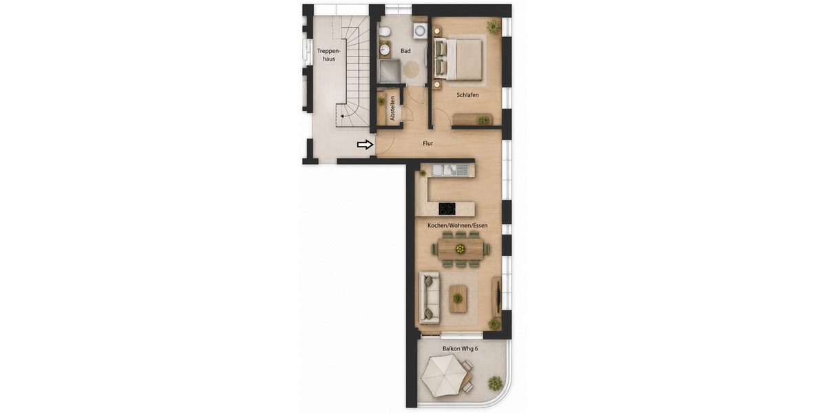 Etagenwohnung Tettnang - 2 Zimmer, 62 m&sup2;, 1.020&euro; | Angebot:26841085