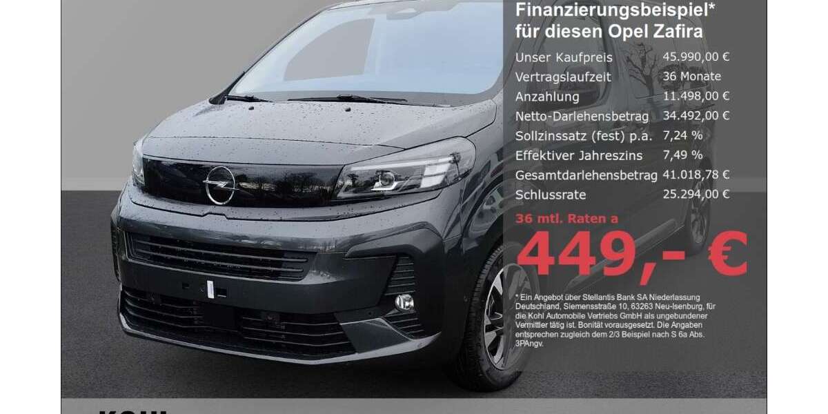 Opel Zafira 1.500 km 45.990 &euro; Aachen 52078