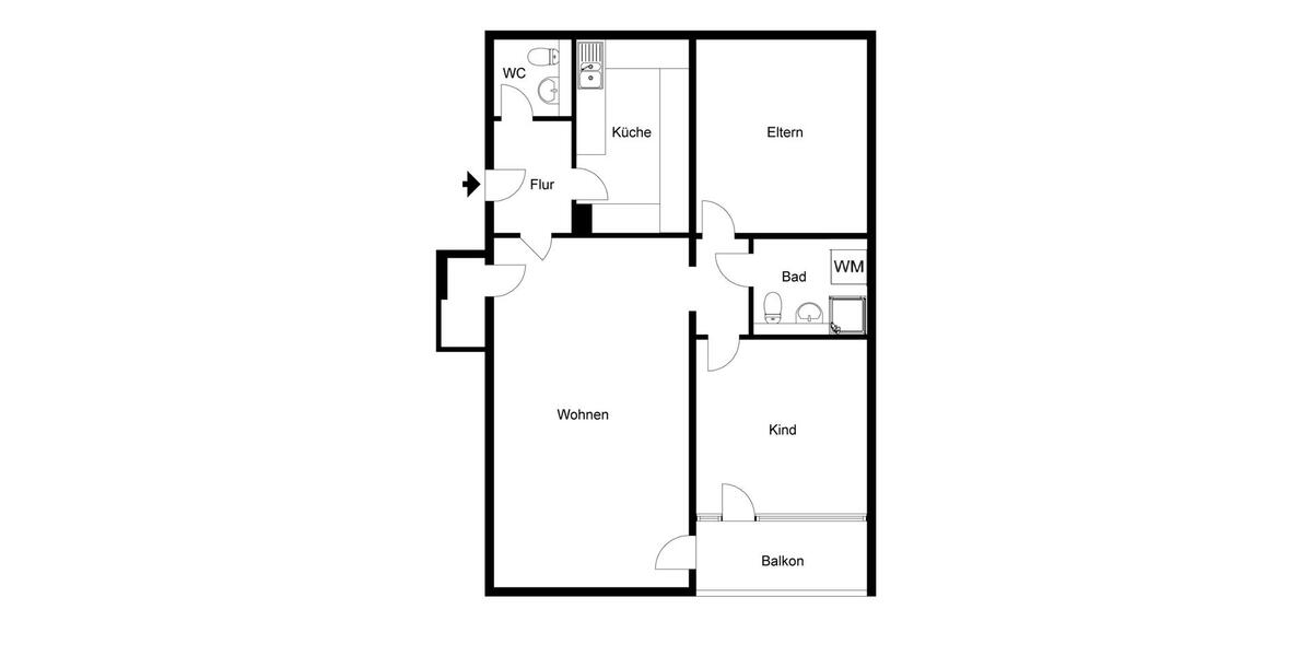 Etagenwohnung Villingen-Schwenningen Schwenningen - 3 Zimmer, 81 m&sup2;, 805&euro; | Angebot:26091641