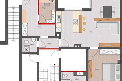 Wohnung Heigenbrücken - 2.5 Zimmer, 81 m&sup2;, 730&euro; | Angebot:26385018