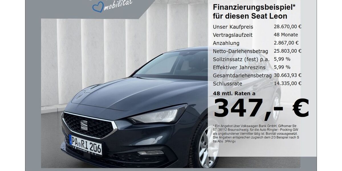 Seat Leon 2.500 km 28.490 &euro; Pocking 94060