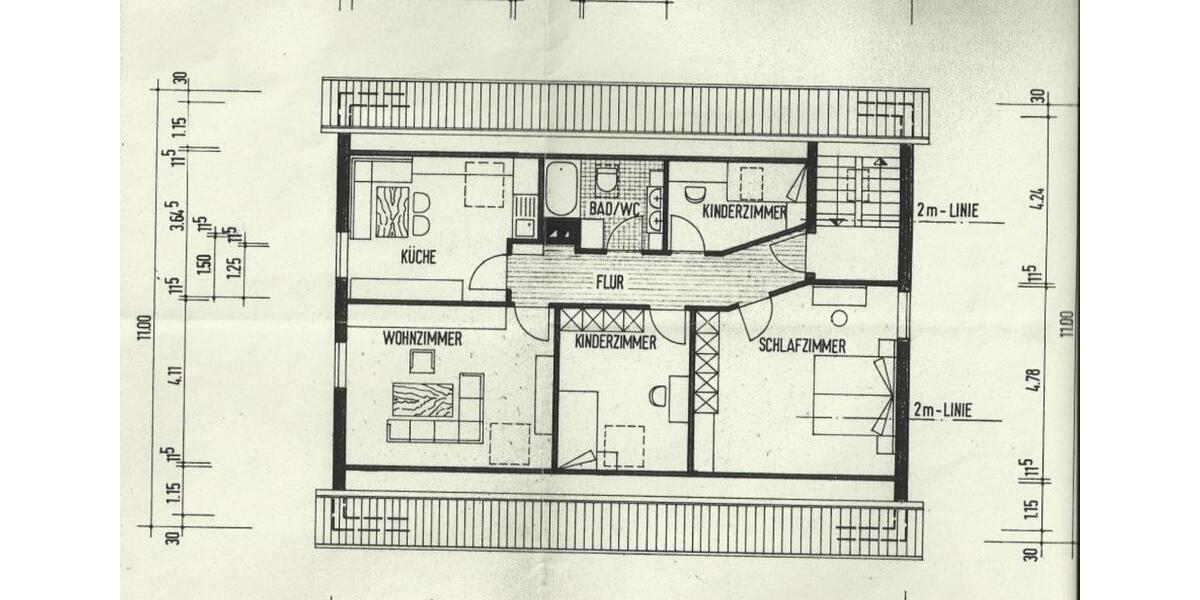 Dachgeschosswohnung Schretzheim Verkauf 4 zimmer