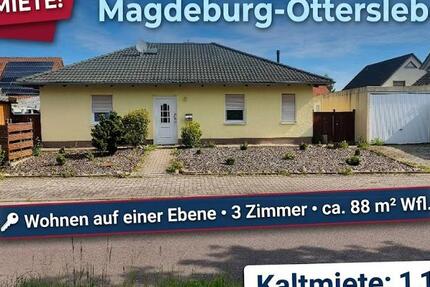 Bungalow zur Miete in Magdeburg-Ottersleben – Wohnen auf einer Ebene mit Garage und Garten - Haus Magdeburg Ottersleben | Angebot:26664704
