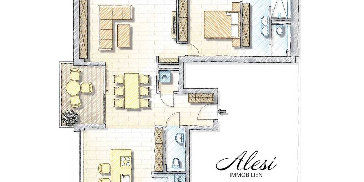 Etagenwohnung Stuttgart Nord - 2 Zimmer, 97 m&sup2;, 850.000&euro; | Angebot:26015335