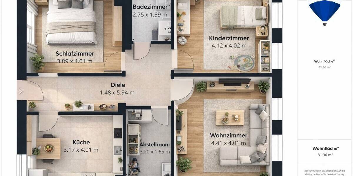 Etagenwohnung Schwalbach Hülzweiler - 3 Zimmer, 84 m&sup2;, 145.000&euro; | Angebot:26117495