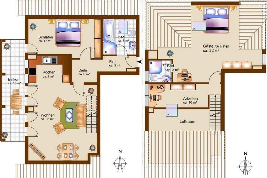 Etagenwohnung München Bogenhausen - 3 Zimmer, 119 m&sup2;, 2.350&euro; | Angebot:25567459