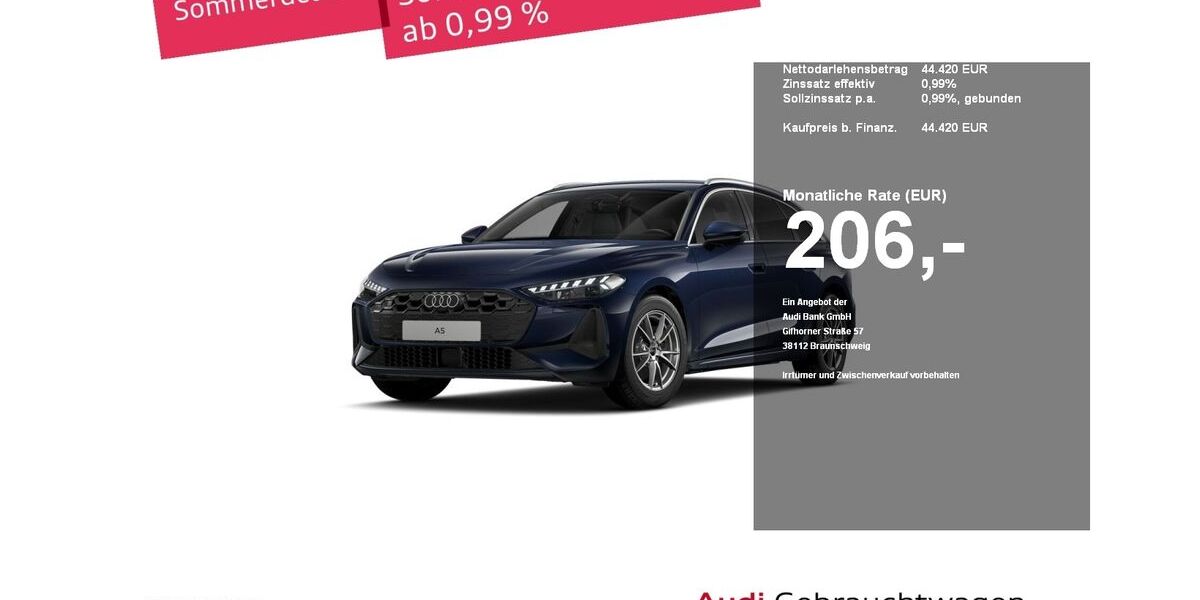 Audi A5 7.723 km 44.420 &euro; Plattling 94447