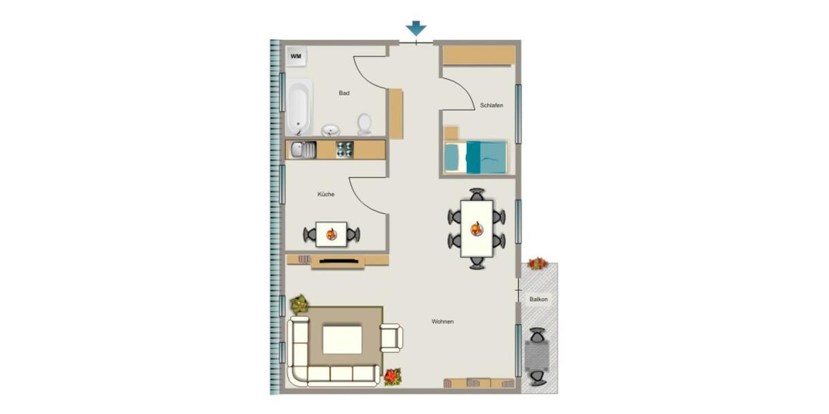 Dachgeschoßwohnung Recklinghausen Berghausen - 2.5 Zimmer, 66 m&sup2;, 481&euro; | Angebot:24855662