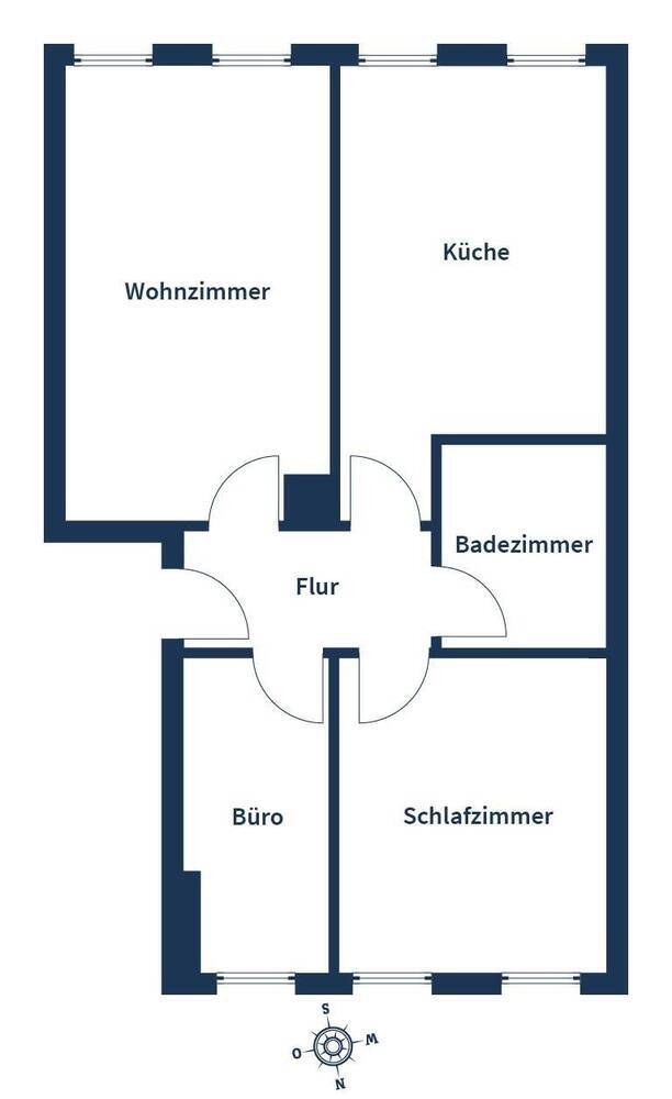 Ideal geschnittene 3-Zimmer-Wohnung in toller Lage von Gohlis-Süd