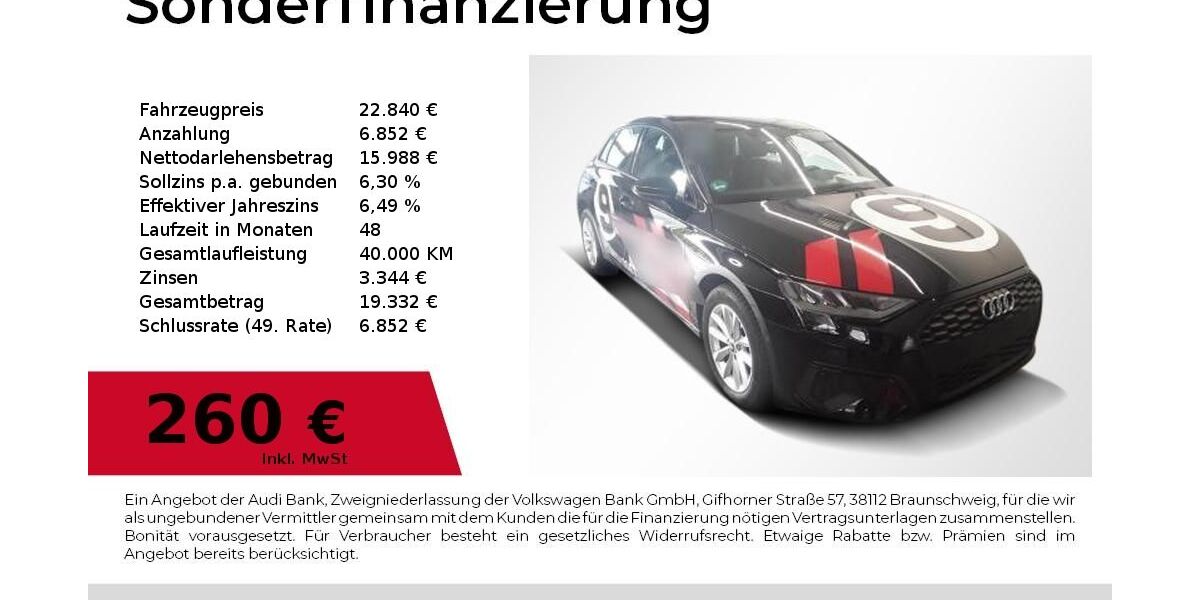 Audi A3 75.500 km 22.840 &euro; Nürnberg 90411