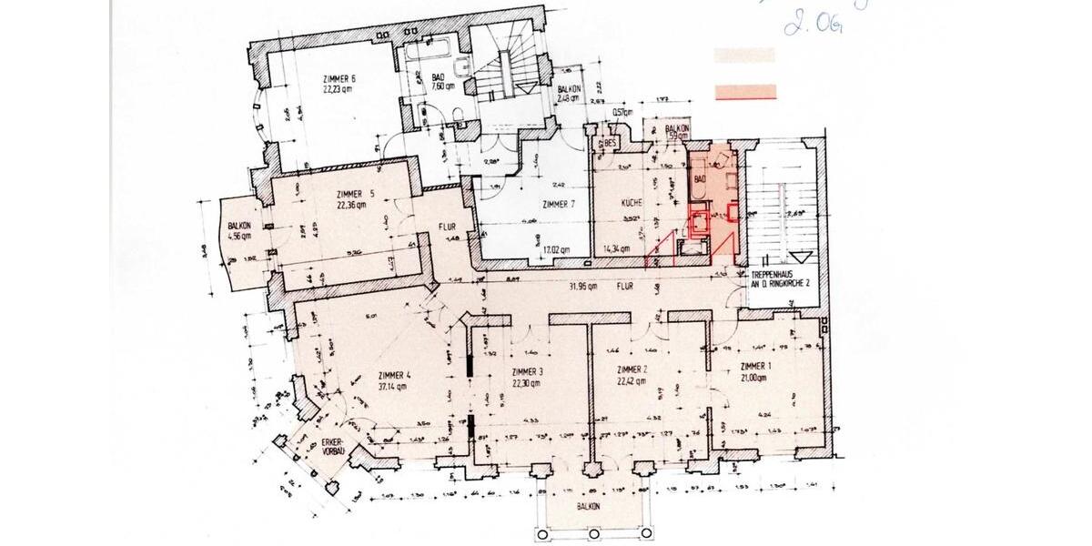 Etagenwohnung Wiesbaden Klarenthal - 5 Zimmer, 180 m&sup2;, 1.860&euro; | Angebot:24570807