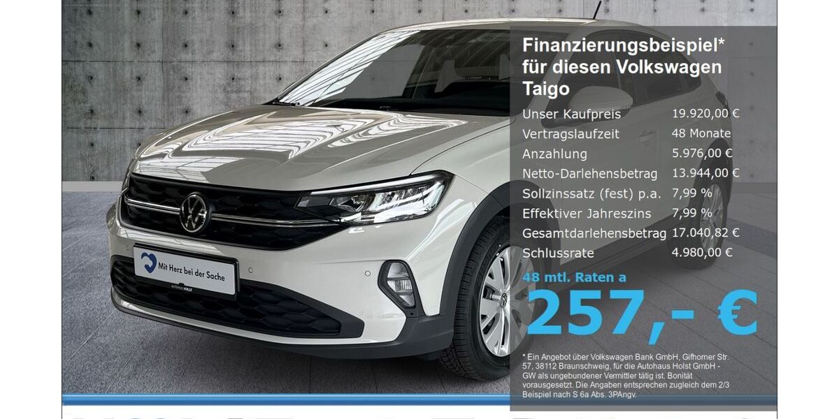 VW Taigo 1.001 km 19.920 &euro; Scheeßel 27383