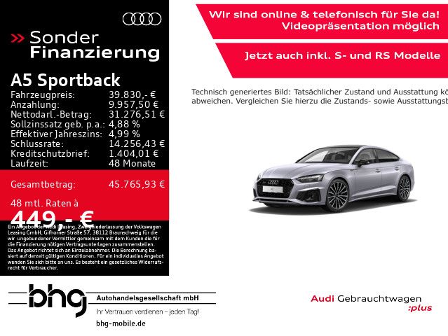 Audi A5 85.232 km 39.830 € Reutlingen 72760