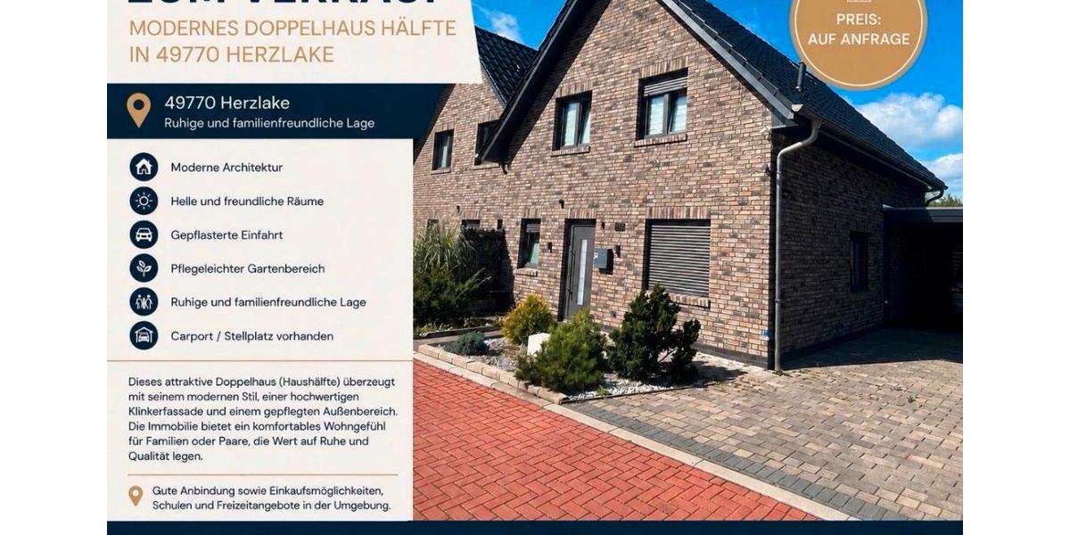 Doppelhaushälfte Herzlake - 325.000&euro; | Angebot:27070606