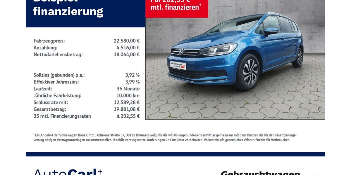 VW Touran 104.000 km 22.580 &euro; Plauen 08527