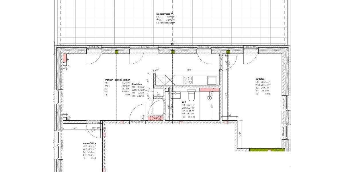 Etagenwohnung Oldenburg Bürgerfelde - 3 Zimmer, 91 m&sup2;, 1.380&euro; | Angebot:23942227