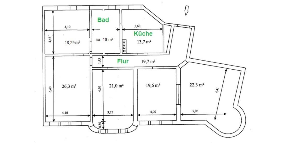 große 5 Raum Wohnung in Spremberg Zentrum 5 zimmer