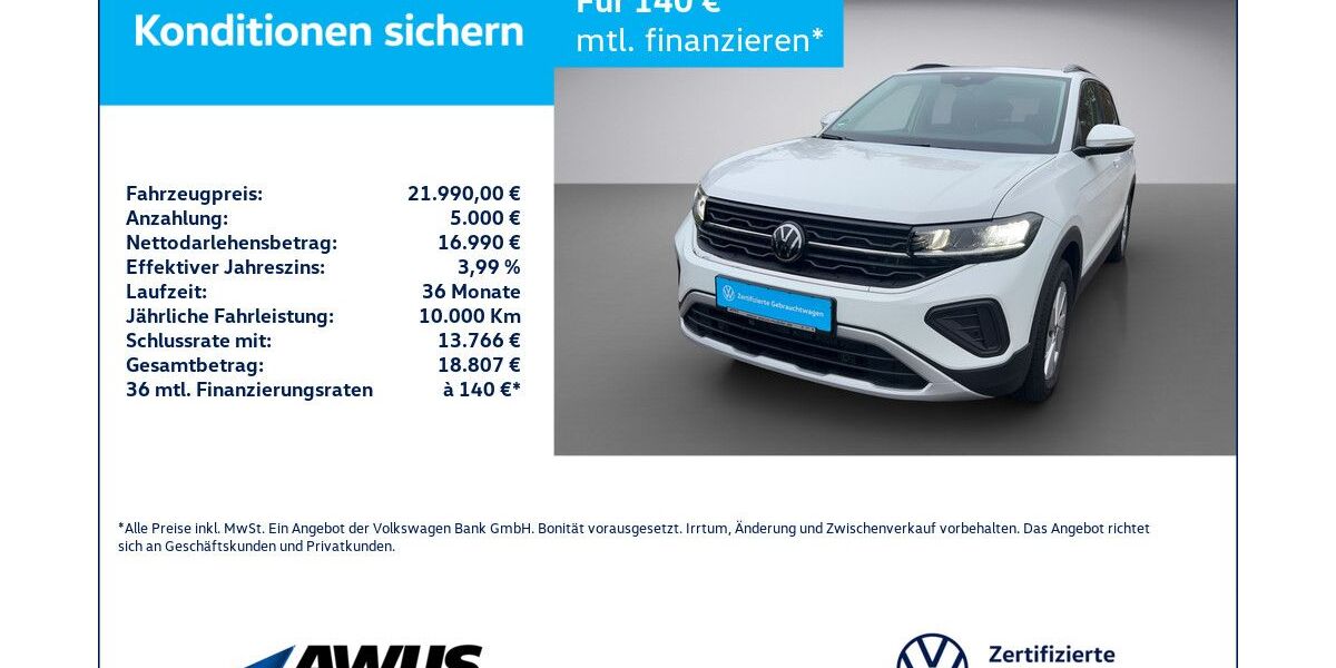 VW T-Cross 11.065 km 19.990 &euro; Schwerin 19057