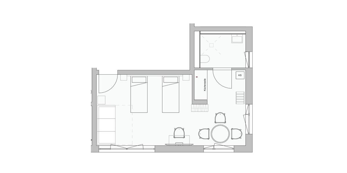 Etagenwohnung Eching - 1 Zimmer, 36 m&sup2;, 920&euro; | Angebot:24851062