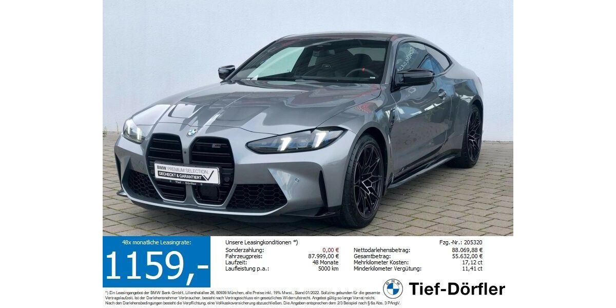 BMW M4 13.900 km 86.999 € Marktsteft 97342
