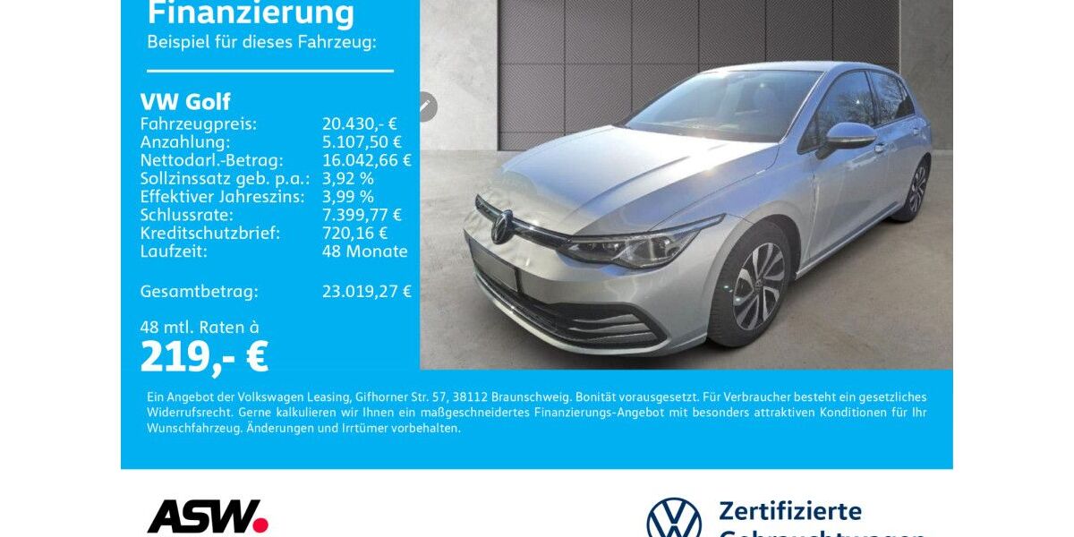 VW Golf 52.000 km 20.430 &euro; Neckarsulm 74172