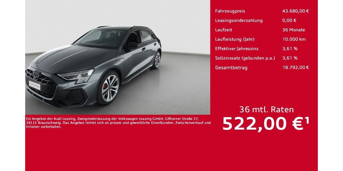 Audi A3 5.752 km 43.680 &euro; Mainz 55131