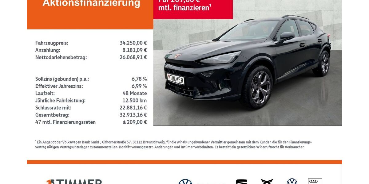 Cupra Formentor 21.143 km 33.940 &euro; Nordhorn 48529
