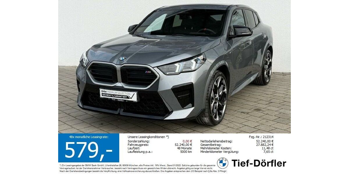 BMW X2 25.600 km 51.490 &euro; Marktsteft 97342