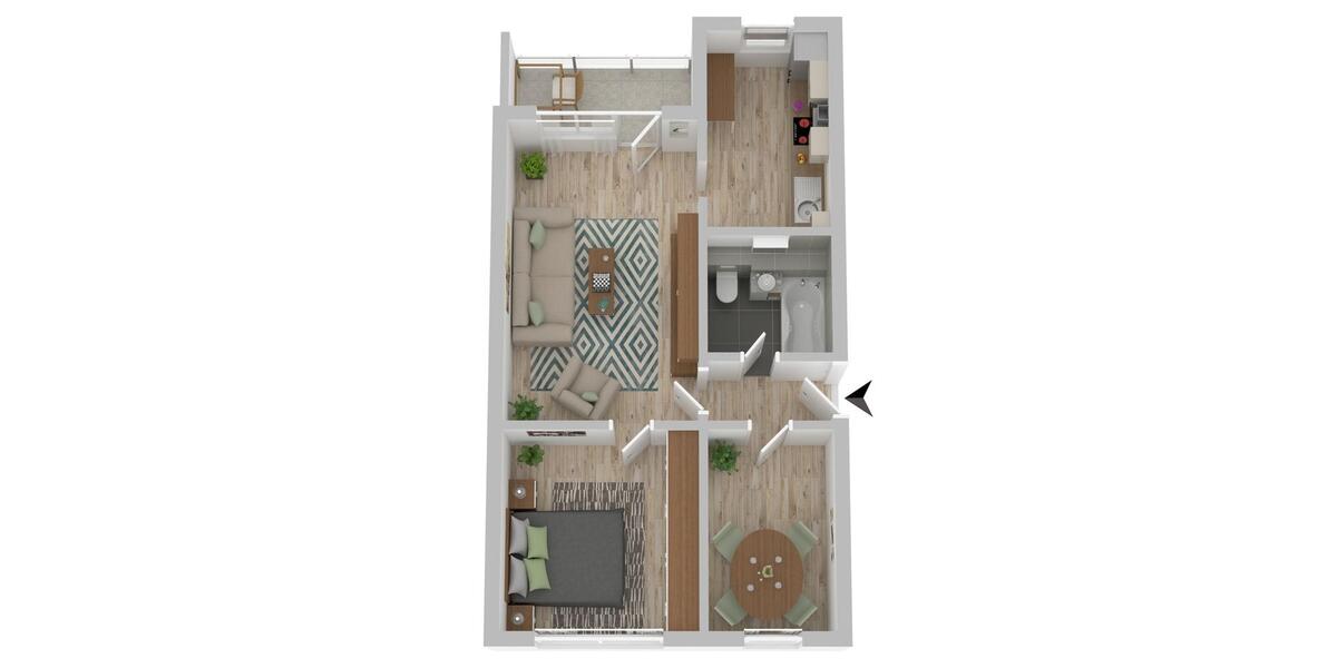 Etagenwohnung Zeitz - 3 Zimmer, 57 m&sup2;, 370&euro; | Angebot:26647178