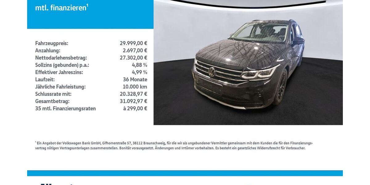 VW Tiguan 75.196 km 29.999 &euro; Nordhausen 99734
