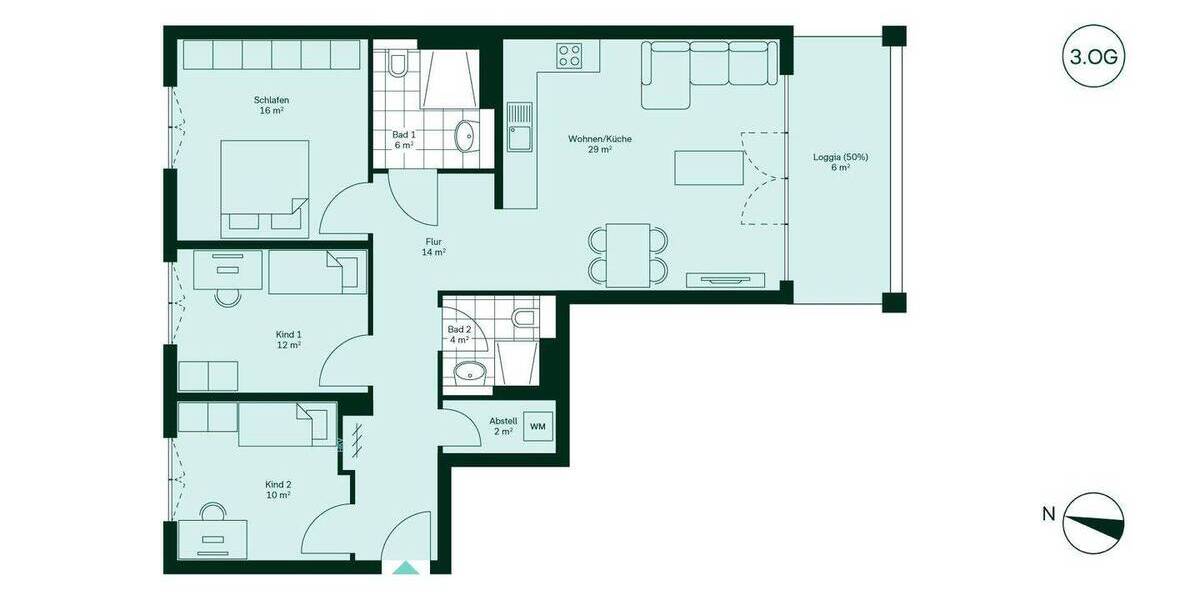 Nachhaltiges Wohnen mit vier Zimmern 4 zimmer