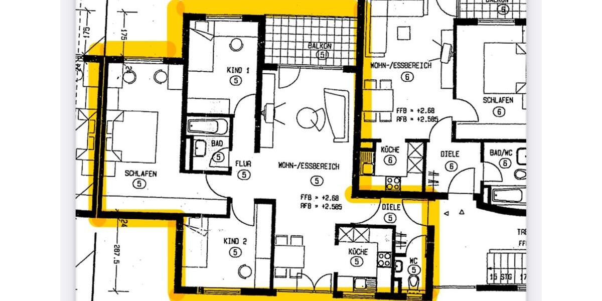 Etagenwohnung Rutesheim - 4.5 Zimmer, 90 m&sup2;, 300.000&euro; | Angebot:25099587