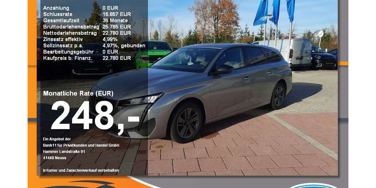 Peugeot 308 38.985 km 22.280 € Neustadt a. d. Donau 93333