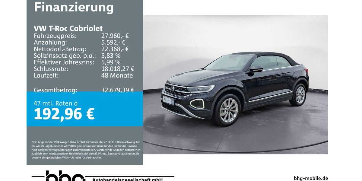 VW T-Roc 8.517 km 27.960 &euro; Freiburg 79115