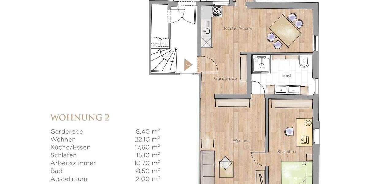 Etagenwohnung Fürth Innenstadt - 3 Zimmer, 467.000&euro; | Angebot:24358466