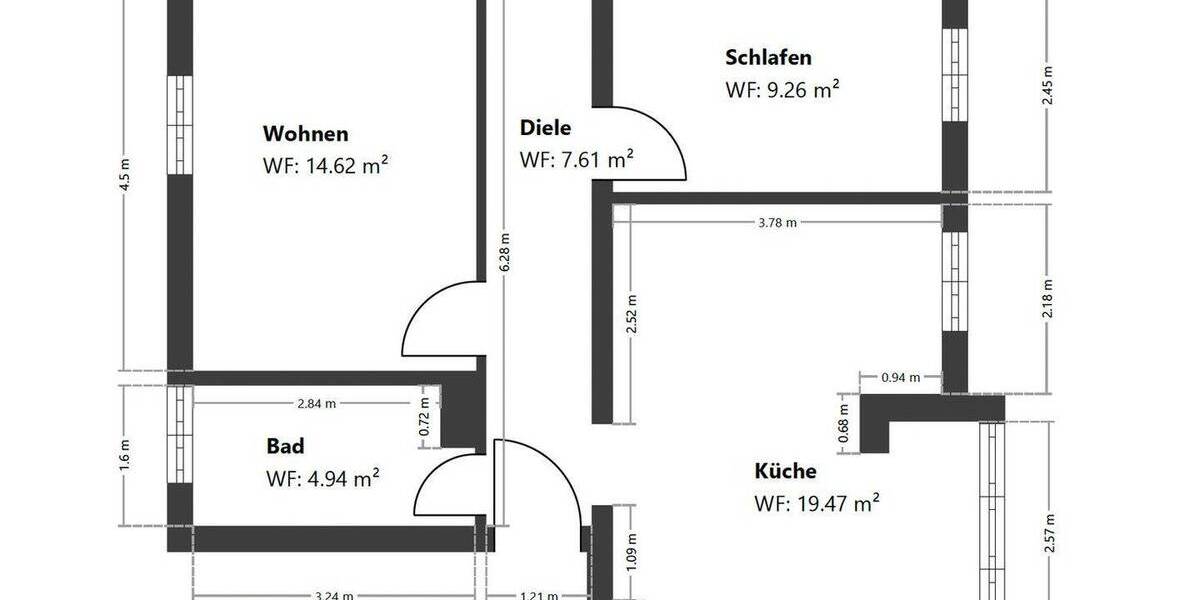 Etagenwohnung Schliersee - 2 Zimmer, 56 m&sup2;, 280.000&euro; | Angebot:26331574