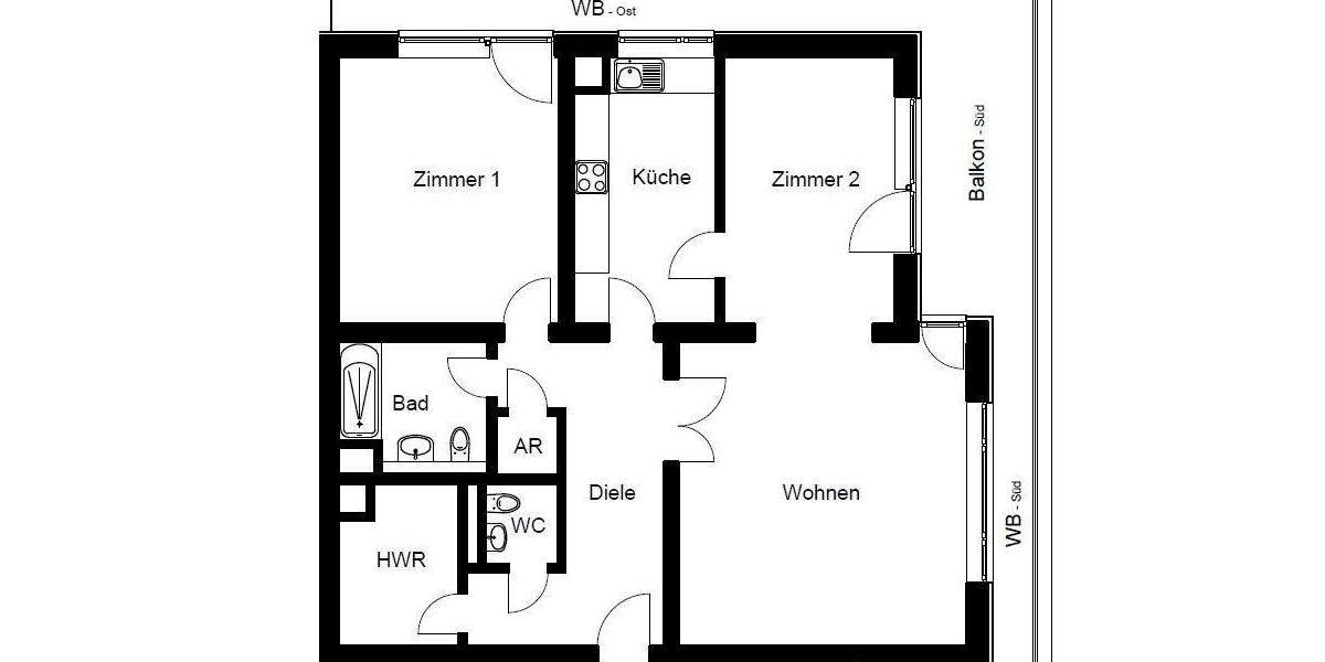 Etagenwohnung Köln Bayenthal - 3 Zimmer, 98 m&sup2;, 1.680&euro; | Angebot:25371388