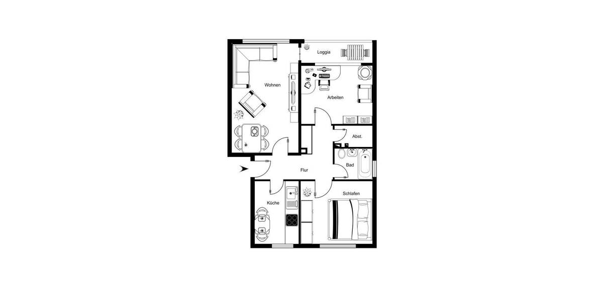 Etagenwohnung Reinbek - 3 Zimmer, 65 m&sup2;, 235.000&euro; | Angebot:26858880